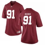 Women's Alabama Crimson Tide #91 Gavin Reeder Crimson Replica NCAA College Football Jersey 2403XIBD4